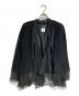CHANEL（シャネル）の古着「ツイード×チュール切替シルクジャケット/Tweed and Tulle Paneled Silk Jacket」｜ブラック