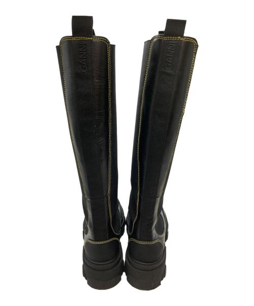 GANNI（ガニー）Ganni (ガニー) CONTRAST STITCH KNEE-HIGH BOOTS/コントラストステッチ・ニーハイブーツ ブラック サイズ:39の古着・服飾アイテム