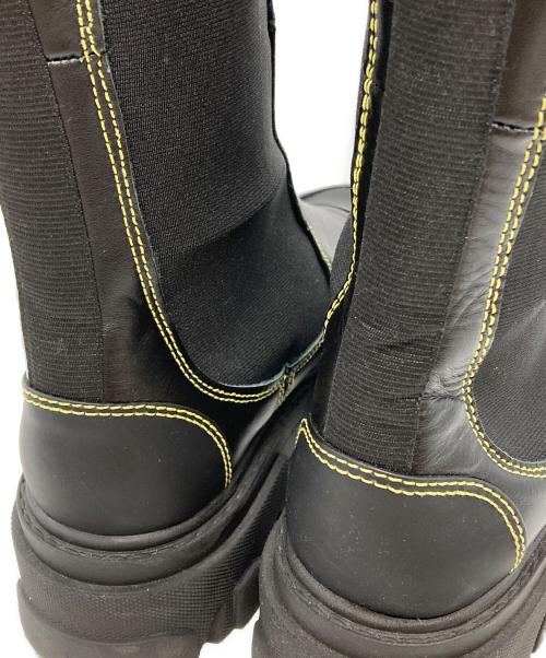 GANNI（ガニー）Ganni (ガニー) CONTRAST STITCH KNEE-HIGH BOOTS/コントラストステッチ・ニーハイブーツ ブラック サイズ:39の古着・服飾アイテム