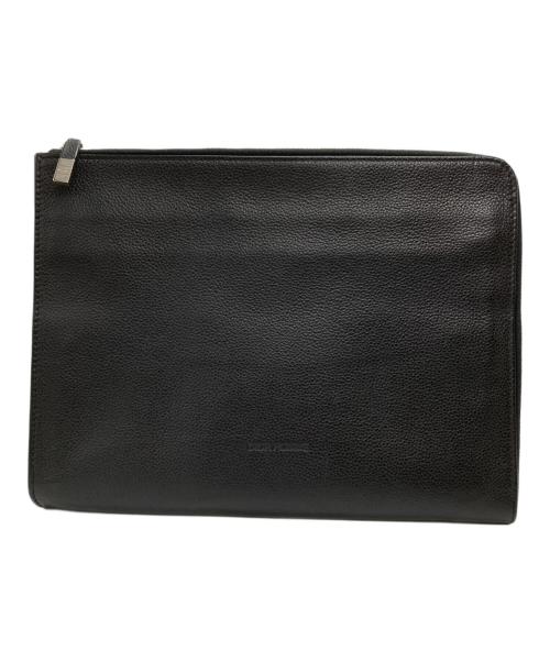 DIOR HOMME（ディオール オム）DIOR HOMME (ディオール オム) レザークラッチバッグ/leather clutch bag ブラックの古着・服飾アイテム