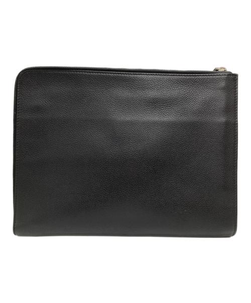 DIOR HOMME（ディオール オム）DIOR HOMME (ディオール オム) レザークラッチバッグ/leather clutch bag ブラックの古着・服飾アイテム