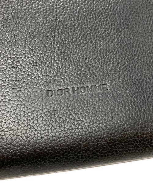 DIOR HOMME（ディオール オム）DIOR HOMME (ディオール オム) レザークラッチバッグ/leather clutch bag ブラックの古着・服飾アイテム