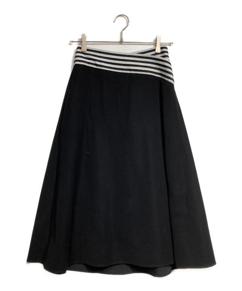 BORDERS at BALCONY（ボーダーズアットバルコニー）BORDERS at BALCONY (ボーダーズアットバルコニー) BORDER POCKET TWILL SKIRT/ボーダーポケットツイルスカート ブラック サイズ:36の古着・服飾アイテム