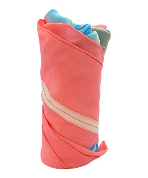 HERMES（エルメス）HERMES (エルメス) カレ140/FLEURS DE LOTUS 蓮の花 ピンク×ブルーの古着・服飾アイテム