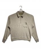 OLD JOE & Co.オールドジョー）の古着「QUATER ZIP COTTON YAK RIBED SHIRTS/クォータージップコットンヤクリブシャツ」｜グレー