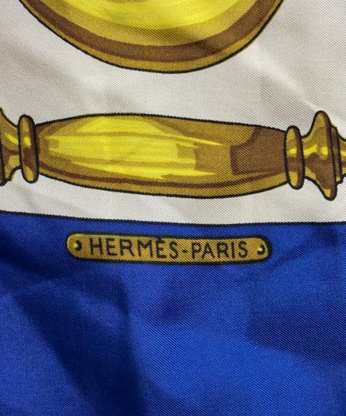 HERMES（エルメス）HERMES (エルメス) カレ90/大統領の馬具(Harnais des Présidents） ブルーの古着・服飾アイテム