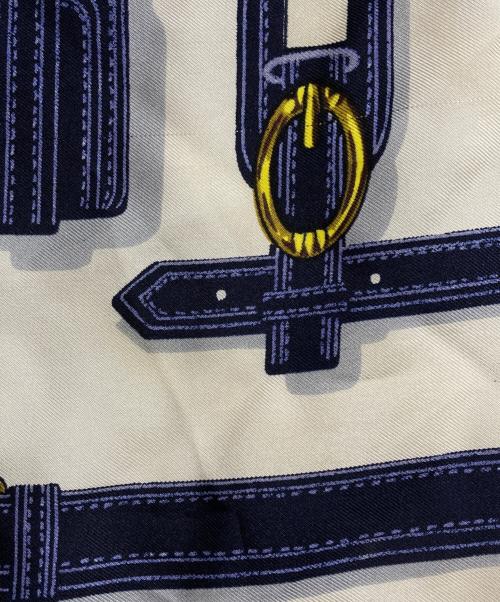 HERMES（エルメス）HERMES (エルメス) カレ90/大統領の馬具(Harnais des Présidents） ブルーの古着・服飾アイテム