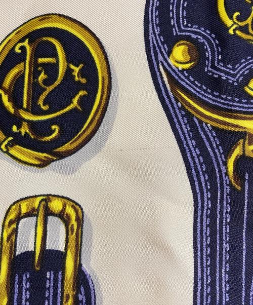 HERMES（エルメス）HERMES (エルメス) カレ90/大統領の馬具(Harnais des Présidents） ブルーの古着・服飾アイテム