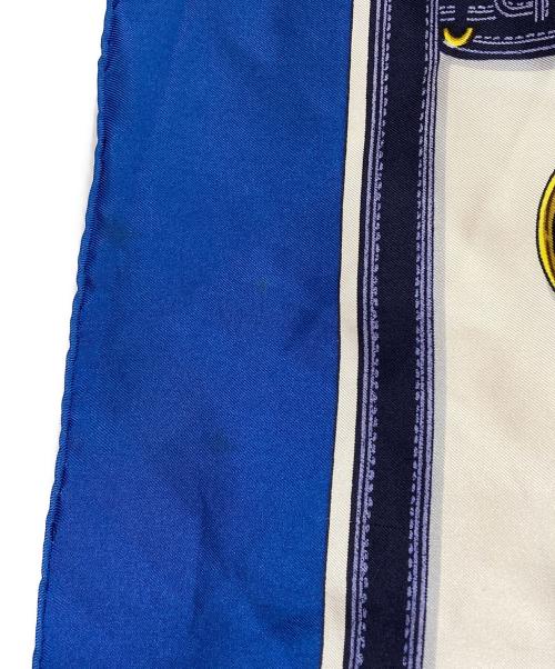 HERMES（エルメス）HERMES (エルメス) カレ90/大統領の馬具(Harnais des Présidents） ブルーの古着・服飾アイテム