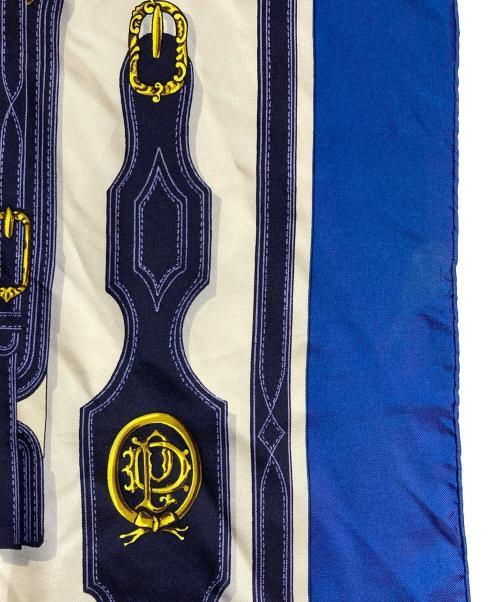 HERMES（エルメス）HERMES (エルメス) カレ90/大統領の馬具(Harnais des Présidents） ブルーの古着・服飾アイテム