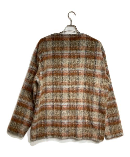 OUR LEGACY（アワーレガシー）OUR LEGACY (アワーレガシー) AMENT CHECK MOHAIR CARDIGAN/アメントチェックモヘアカーディガン ブラウン サイズ:48の古着・服飾アイテム
