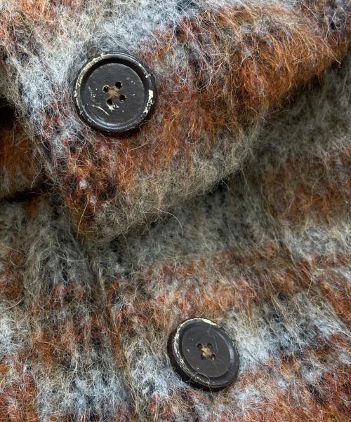 OUR LEGACY（アワーレガシー）OUR LEGACY (アワーレガシー) AMENT CHECK MOHAIR CARDIGAN/アメントチェックモヘアカーディガン ブラウン サイズ:48の古着・服飾アイテム