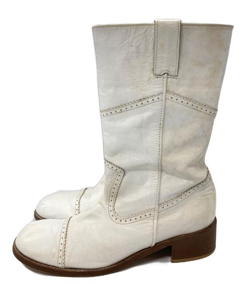 tricot COMME des GARCONS（トリココムデギャルソン）tricot COMME des GARCONS (トリココムデギャルソン) ウェスタンブーツ/Cowboy boots ホワイト サイズ:24.5の古着・服飾アイテム