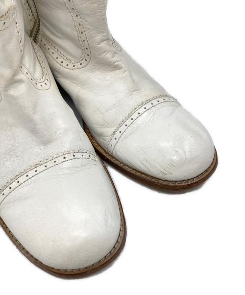 tricot COMME des GARCONS（トリココムデギャルソン）tricot COMME des GARCONS (トリココムデギャルソン) ウェスタンブーツ/Cowboy boots ホワイト サイズ:24.5の古着・服飾アイテム