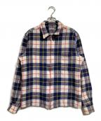 COMME des GARCONS HOMMEコムデギャルソン オム）の古着「縮絨ウールチェックブルゾン/Wool check blouson」｜ネイビー