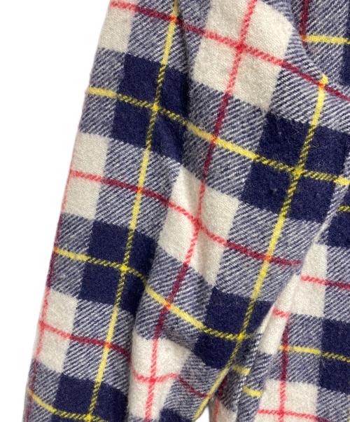 COMME des GARCONS HOMME（コムデギャルソン オム）COMME des GARCONS HOMME (コムデギャルソン オム) 縮絨ウールチェックブルゾン/Wool check blouson ネイビー サイズ:Sの古着・服飾アイテム