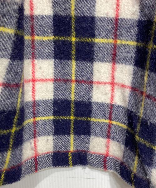 COMME des GARCONS HOMME（コムデギャルソン オム）COMME des GARCONS HOMME (コムデギャルソン オム) 縮絨ウールチェックブルゾン/Wool check blouson ネイビー サイズ:Sの古着・服飾アイテム