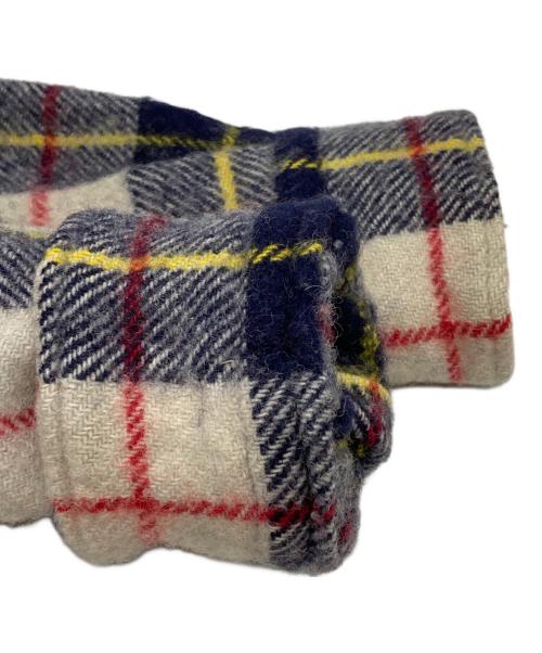 COMME des GARCONS HOMME（コムデギャルソン オム）COMME des GARCONS HOMME (コムデギャルソン オム) 縮絨ウールチェックブルゾン/Wool check blouson ネイビー サイズ:Sの古着・服飾アイテム