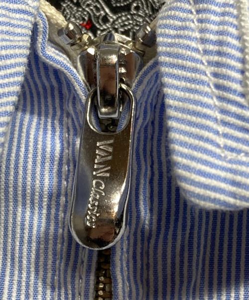 eYe COMME des GARCONS JUNYAWATANABE MAN（アイ コム デ ギャルソン ジュンヤ ワタナベ マン）eYe COMME des GARCONS JUNYAWATANABE MAN VAN (ヴァン) ストライプシャツブルゾン/Striped shirt blouson ブルー サイズ:XSの古着・服飾アイテム