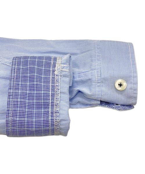 eYe COMME des GARCONS JUNYAWATANABE MAN（アイ コム デ ギャルソン ジュンヤ ワタナベ マン）eYe COMME des GARCONS JUNYAWATANABE MAN VAN (ヴァン) ストライプシャツブルゾン/Striped shirt blouson ブルー サイズ:XSの古着・服飾アイテム