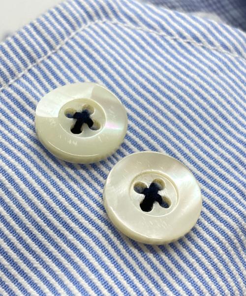 eYe COMME des GARCONS JUNYAWATANABE MAN（アイ コム デ ギャルソン ジュンヤ ワタナベ マン）eYe COMME des GARCONS JUNYAWATANABE MAN VAN (ヴァン) ストライプシャツブルゾン/Striped shirt blouson ブルー サイズ:XSの古着・服飾アイテム