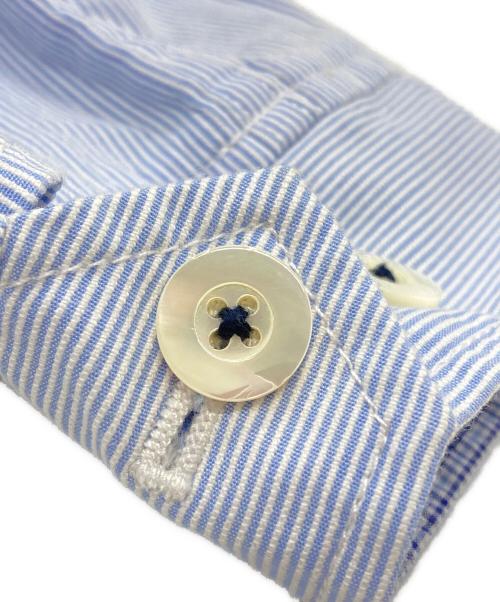 eYe COMME des GARCONS JUNYAWATANABE MAN（アイ コム デ ギャルソン ジュンヤ ワタナベ マン）eYe COMME des GARCONS JUNYAWATANABE MAN VAN (ヴァン) ストライプシャツブルゾン/Striped shirt blouson ブルー サイズ:XSの古着・服飾アイテム