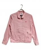 eYe COMME des GARCONS JUNYAWATANABE MAN×VANアイ コム デ ギャルソン ジュンヤ ワタナベ マン×ヴァン）の古着「ストライプシャツブルゾン/Striped shirt blouson」｜レッド