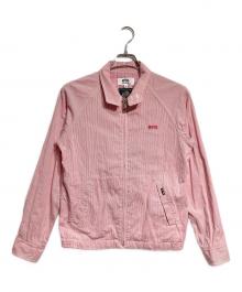 eYe COMME des GARCONS JUNYAWATANABE MAN×VAN（アイ コム デ ギャルソン ジュンヤ ワタナベ マン×ヴァン）の古着「ストライプシャツブルゾン/Striped shirt blouson」｜レッド