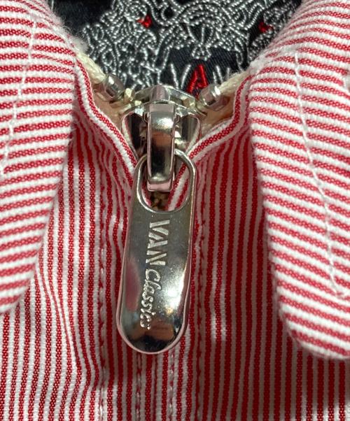 eYe COMME des GARCONS JUNYAWATANABE MAN（アイ コム デ ギャルソン ジュンヤ ワタナベ マン）eYe COMME des GARCONS JUNYAWATANABE MAN VAN (ヴァン) ストライプシャツブルゾン/Striped shirt blouson レッド サイズ:XSの古着・服飾アイテム