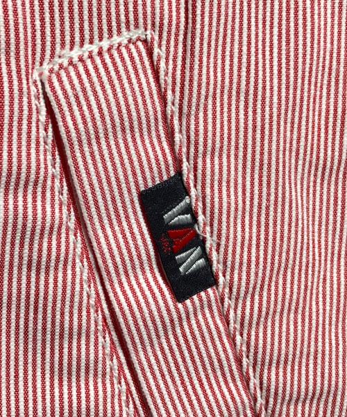 eYe COMME des GARCONS JUNYAWATANABE MAN（アイ コム デ ギャルソン ジュンヤ ワタナベ マン）eYe COMME des GARCONS JUNYAWATANABE MAN VAN (ヴァン) ストライプシャツブルゾン/Striped shirt blouson レッド サイズ:XSの古着・服飾アイテム