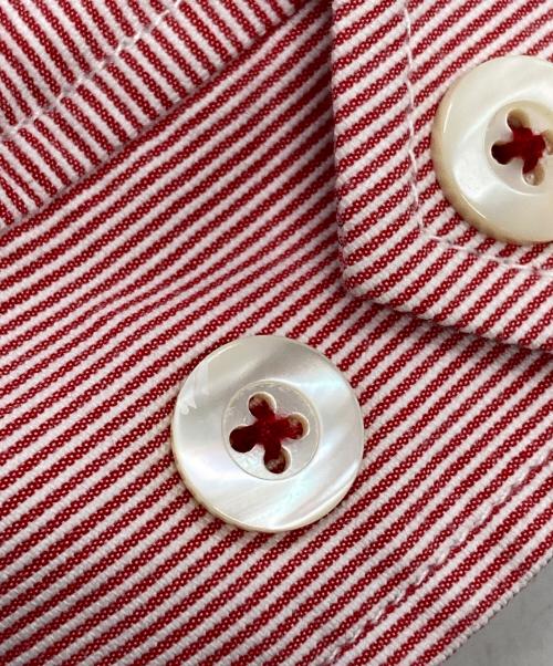 eYe COMME des GARCONS JUNYAWATANABE MAN（アイ コム デ ギャルソン ジュンヤ ワタナベ マン）eYe COMME des GARCONS JUNYAWATANABE MAN VAN (ヴァン) ストライプシャツブルゾン/Striped shirt blouson レッド サイズ:XSの古着・服飾アイテム