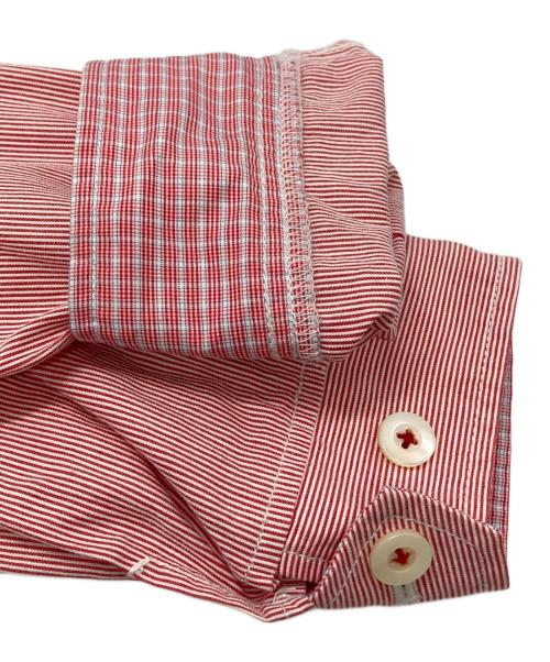 eYe COMME des GARCONS JUNYAWATANABE MAN（アイ コム デ ギャルソン ジュンヤ ワタナベ マン）eYe COMME des GARCONS JUNYAWATANABE MAN VAN (ヴァン) ストライプシャツブルゾン/Striped shirt blouson レッド サイズ:XSの古着・服飾アイテム