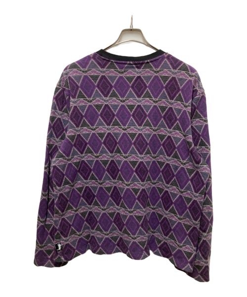 stussy（ステューシー）stussy (ステューシー) CUZCO LS CREW パープル サイズ:XLの古着・服飾アイテム