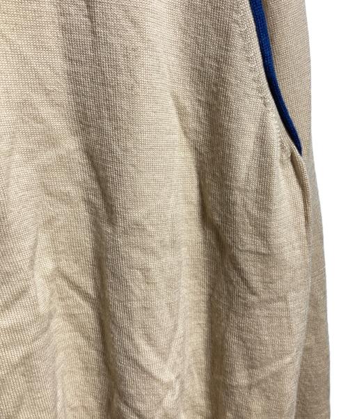 SUGARHILL（シュガーヒル）SUGARHILL (シュガーヒル) ZIP-UP LINE KNIT POLO SHIRT/ジップアップ リブニット ポロシャツ ベージュ サイズ:2の古着・服飾アイテム