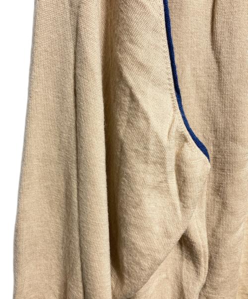 SUGARHILL（シュガーヒル）SUGARHILL (シュガーヒル) ZIP-UP LINE KNIT POLO SHIRT/ジップアップ リブニット ポロシャツ ベージュ サイズ:2の古着・服飾アイテム