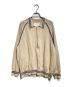 SUGARHILL（シュガーヒル）の古着「ZIP-UP LINE KNIT POLO SHIRT/ジップアップ リブニット ポロシャツ」｜ベージュ