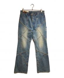 ANDERSSON BELL（アンダーソンベル）の古着「PANEL CARPENTER BOOT-CUT JEANS/パネル カーペンター ブーツカット ジーンズ」｜インディゴ