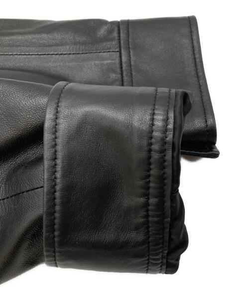 UN3D.（アンスリード）UN3D. (アンスリード) SHORT LEATHER RIDERS/「ショート レザー ライダース ブラック サイズ:36の古着・服飾アイテム