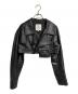 UN3D.（アンスリード）の古着「SHORT LEATHER RIDERS/「ショート レザー ライダース」｜ブラック