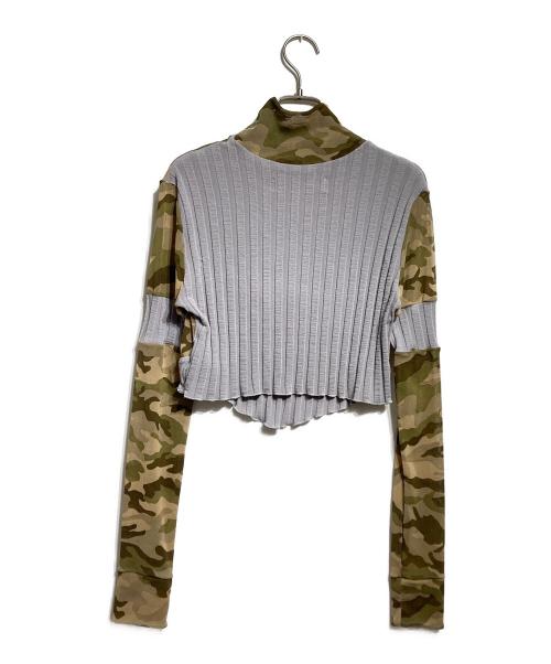 BALMUNG（バルムング）BALMUNG (バルムング) ニット切替シアーカットソー/Sheer cut-and-sew top with knit paneling マルチカラー サイズ:Mの古着・服飾アイテム