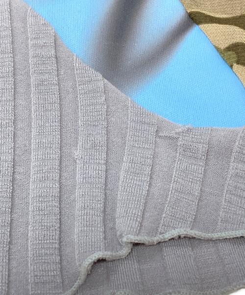 BALMUNG（バルムング）BALMUNG (バルムング) ニット切替シアーカットソー/Sheer cut-and-sew top with knit paneling マルチカラー サイズ:Mの古着・服飾アイテム