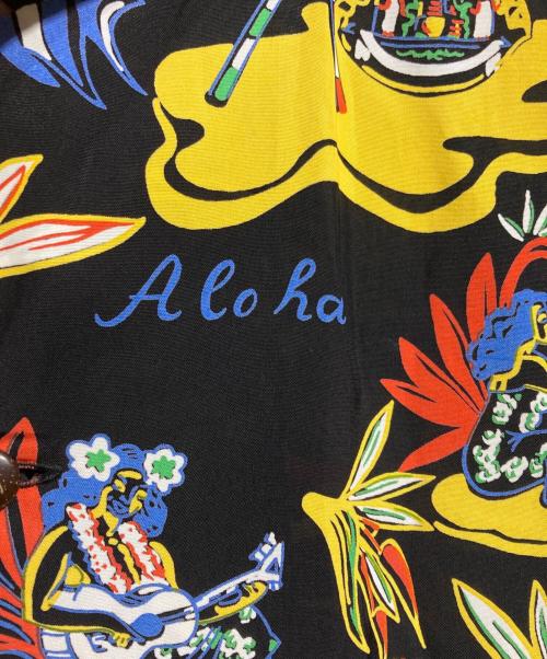 Sun Surf（サンサーフ）Sun Surf (サンサーフ) RAYON HAWAIIAN SHIRT ブラック サイズ:Ｌの古着・服飾アイテム