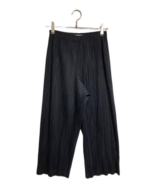 PLEATS PLEASE（プリーツプリーズ）PLEATS PLEASE (プリーツプリーズ) プリーツストレートパンツ/Pleated Straight Pants ブラック サイズ:3の古着・服飾アイテム
