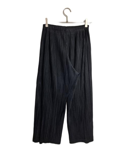 PLEATS PLEASE（プリーツプリーズ）PLEATS PLEASE (プリーツプリーズ) プリーツストレートパンツ/Pleated Straight Pants ブラック サイズ:3の古着・服飾アイテム