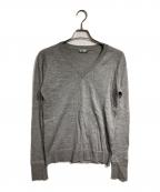 DIOR HOMMEディオール オム）の古着「爪痕クラッシュ加工Vネックニット/V-neck Knit with Scratch and Crash Distressing」｜グレー