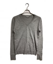 DIOR HOMME（ディオール オム）の古着「爪痕クラッシュ加工Vネックニット/V-neck Knit with Scratch and Crash Distressing」｜グレー
