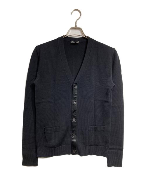 DIOR HOMME（ディオール オム）Dior Homme (ディオール オム) フロントサテンプラケットカーディガン/Front satin placket cardigan ブラック サイズ:Sの古着・服飾アイテム