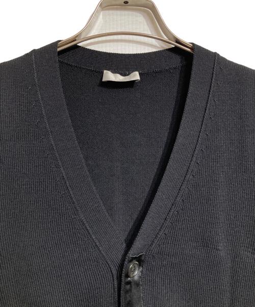 DIOR HOMME（ディオール オム）Dior Homme (ディオール オム) フロントサテンプラケットカーディガン/Front satin placket cardigan ブラック サイズ:Sの古着・服飾アイテム