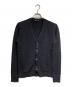 Dior Homme（ディオール オム）の古着「フロントサテンプラケットカーディガン/Front satin placket cardigan」｜ブラック