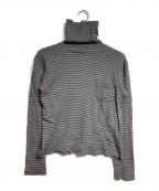 DIOR HOMMEディオール オム）の古着「ボーダータートルネックニット/Striped Turtleneck Sweater」｜グレー